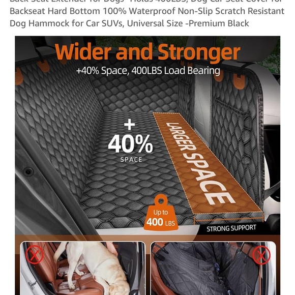 Black Dog Car Seat Cover - Picture 2 of 7